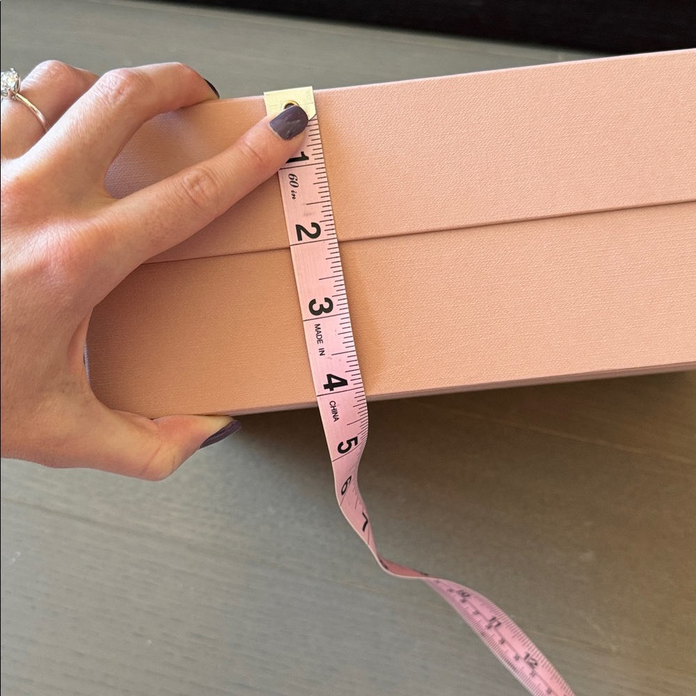 Miu Miu Empty Pink Gift Shoe Box L12" x W10.5” x H4.4" Tissue Paper Ribbon - Picture 12 of 12